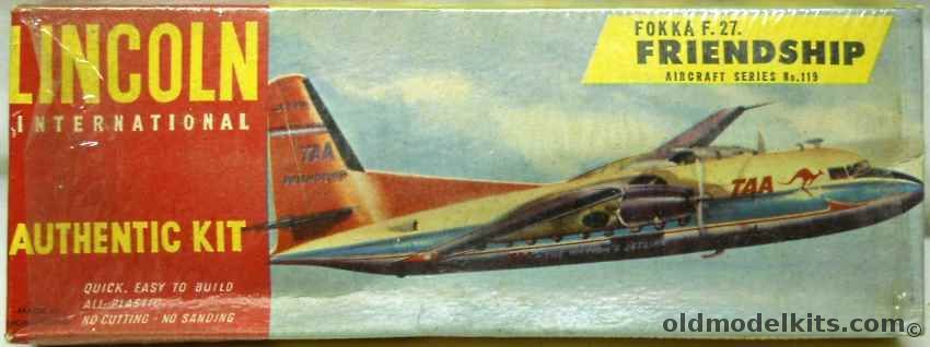 Lincoln 1/132 Fokker F-27 Friendship - TAA Airlines, 119 plastic model kit